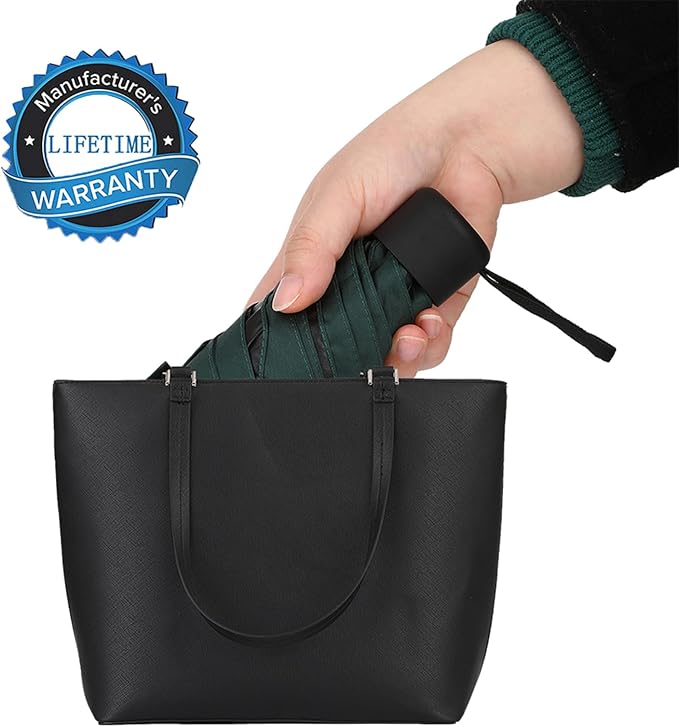 GAOYAING Compact Travel Umbrella with Case Sun&Rain Lightweight Small and Compact Suit for Pocket