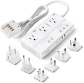 Ceptics 220v to 110v Converter for Travel, 2000W Voltage Converter US to Europe with 3 AC outlets, 4 USB Ports (2X USB-C) and 6 SWadAPt attachments
