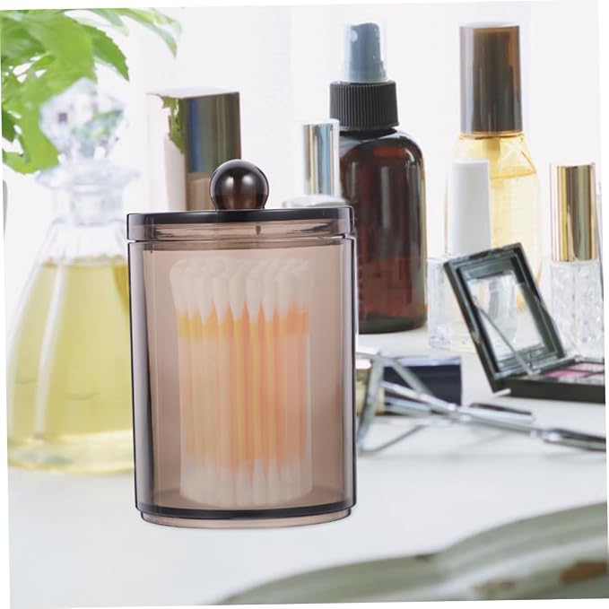 9pcs Cotton Swab Holder Transparent Storage Jar for Cotton Pads and Swabs Multi-functional Organizer for Home and Bathroom Use Elegant and Lightweight Design