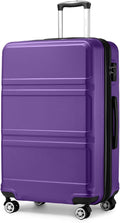 Kono 28 Inch Luggage Expandable Suitcase with Spinner Wheels TSA Lock Lightweight PC+ABS Hardside Large Checked Luggage Durable Rolling Suitcase Purple