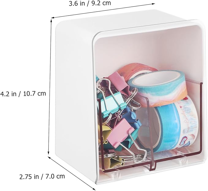 Unomor 4pcs Cotton Swab Holder Double Compartments Design for Easy Access for Makeup and Bathroom Organization Compact Cotton Dispenser Material