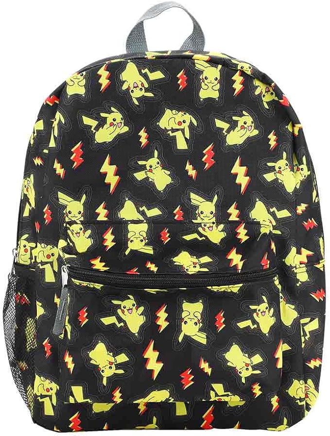 Bioworld Pokemon Pikachu All-Over Print 16" Backpack