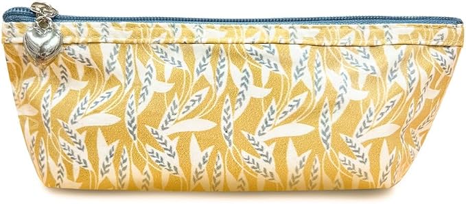 Jacaranda Living Extra Small Cosmetic Bag - Water-Resistant, PVC-Lined - Leaf Dance