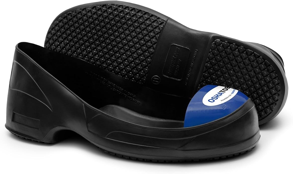 Oshatoes ARC Unisex Steel Toe Shoe Covers – Chemical Resistant Natural Rubber Safety Overshoes in Color Coded Sizing