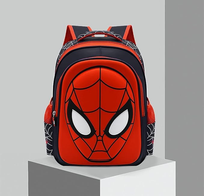 Cartoon Spider Schoolbag with Pencil Case - 3D, Waterproof, Large-Capacity for Primary School Boys (15in)