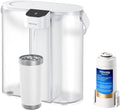 Waterdrop ED02W Compact Electric Water Filter Pitcher, 200-Gallon Rechargeable Instant Powerful Dispenser, NSF/ANSI 42&53&401&372, Reduce PFOA/PFOS, Lead, Chlorine, 14-Cup, NOT Reduce TDS, White