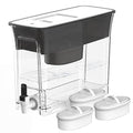 Waterdrop WFD-40L Water Filter Dispenser with 3 Filters, 35-Cup Slim Water Filter Pitcher, Large Capacity, 200-Gallon Long-Life, Reduces Chlorine, PFOA/PFOS and More, BPA Free, Black