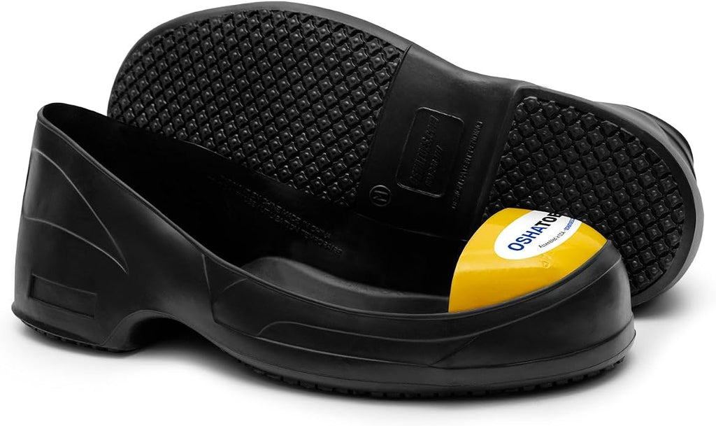 Oshatoes ARC Unisex Steel Toe Shoe Covers – Chemical Resistant Natural Rubber Safety Overshoes in Color Coded Sizing