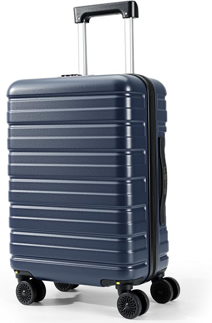Lekesky Carry On Luggage 22x14x9 Airline Approved, 20 Inch Hard Shell Suitcase with TSA Lock, Lightweight Spinner Wheels Durable ABS Carry-On for Travel Weekend Trips Men Women, Blue