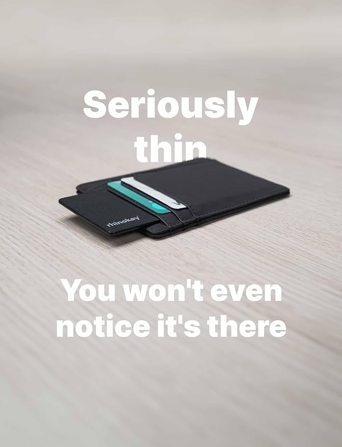 Rhinokey® Wallet Tracker Card (Android Only) 0.07in Slim Rechargeable Smart Tracking Card Works with Google's Find Hub IP68 Item Finder with Key Chain Hole for Luggage Tags (4 Pack - Android)