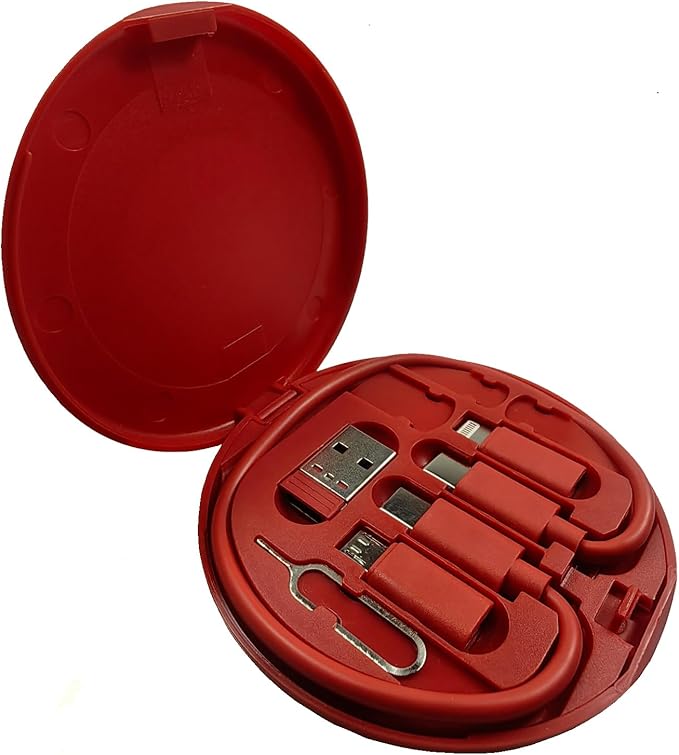 ZALUJMUS Multifunctional Data Cable Storage Box Adaptor for USB-C and Micro-USB Devices Universal Data Transfer Cable