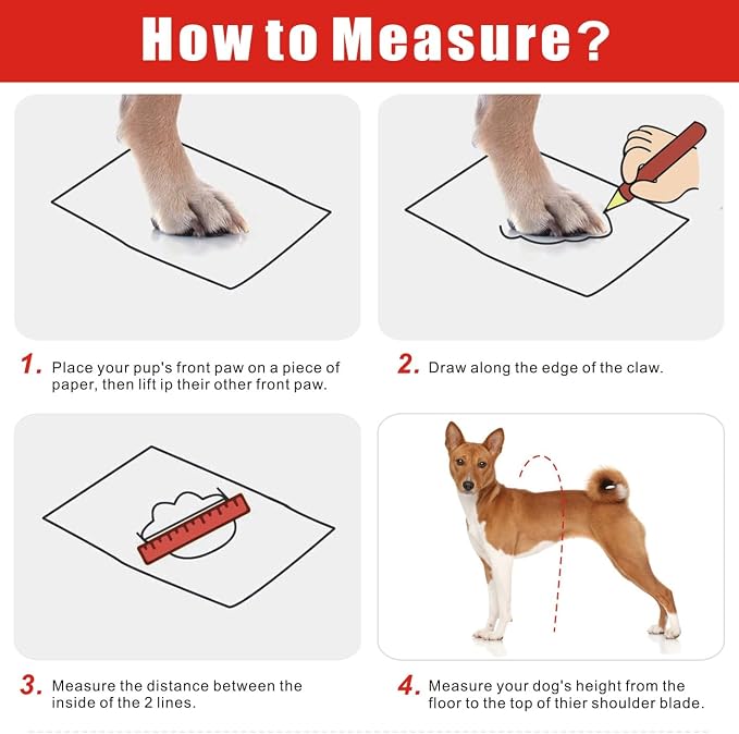 Idepet Dog Suspender Boots, Tall Dog Boots Anti-Slip & Fall Waterproof Shoes Leggings, Adjustable Suspender Boots for Winter Snow Rain Hiking Paws Protector(Black, 8)