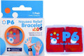 P6 Motion Sickness Bands for Kids Children’s Wristbands for Anti Nausea Sea Cruise Travel Car Sickness All-Natural Non Drowsy Relief (1 Pack, Red)