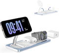 PETINO 3 in 1 Wireless Charging Station for Apple Devices with MagSafe | For iPhone 17/Air/16/15/14/13/12, AirPods & Apple Watch, Foldable Portable Aluminum Charging Stand, Adapter Included