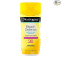 Neutrogena Sunscreen Lotion Beach Defense SPF 30, Face and Body Sunscreen, Hawaii Reef Act 104 Compliant, Octinoxate & Oxybenzone Free, Oil Free, Fast Absorbing Sun Care, 6.7 fl. oz (Pack of 12)