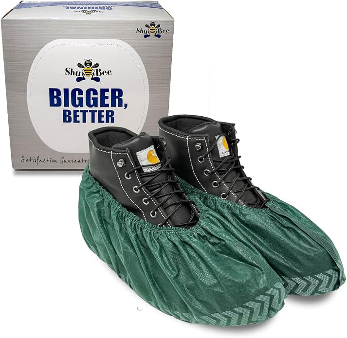 ShuBee Original Disposable, Extra-Large Boot and Shoe Covers, Thicker & Stronger, Durable Protection for Floors - 50 Pairs