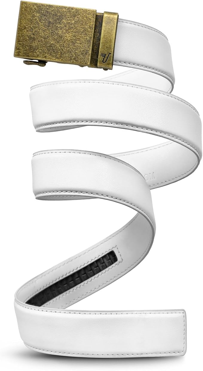 Mission Belt Men's Leather Ratchet Belt, 40mm Metal Collection