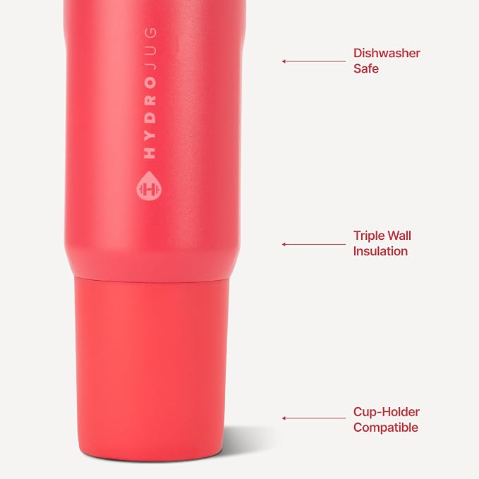 HydroJug Sport 20 oz Insulated Stainless Steel Water Bottle, Fruit Punch