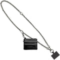 Save the Girls Clip and Go Phone Metal Chain with Pouch (Gun Metal - Black Pouch) – Stylish Phone Lanyard Crossbody with Wallet for Women, Hands-Free Carrying and Adjustable Crossbody Chain Strap