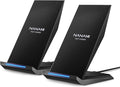Fast Wireless Charger, [2 Pack] NANAMI Wireless Charging Stand Compatible with iPhone 17/17 Air/17 Pro/17 Pro Max/16/15/14/13, Desktop Nightstand Phone Charger Dock for Galaxy S26/S26+/S25/S24/S23/S22