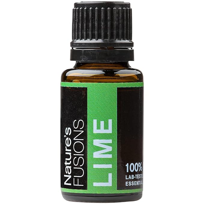 Nature's Fusions Lime, 100% Pure and Natural Essential Oils, Undiluted, Therapeutic Grade for Aromatherapy and Topical Use, .5 Fl Oz (Pack of 1) (15 mL)