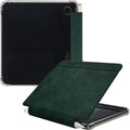 Folio Leather Case for 7" Kobo Libra Colour (2024) eReader - Ultra-Thin Enhanced Auto Sleep/Wake Cover with Transparent TPU Back, Magnetic Closure, Stylus Holder (Green)