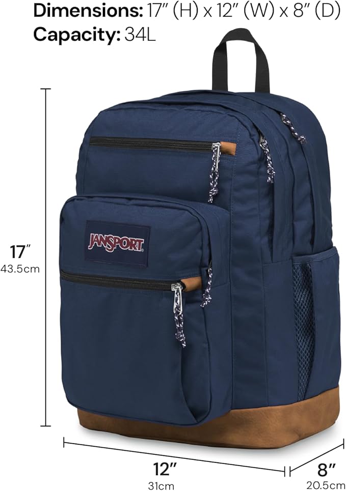 JanSport Cool Backpack, with 15-inch Laptop Sleeve - Large Computer Bag Rucksack with 2 Compartments, Ergonomic Straps, Black