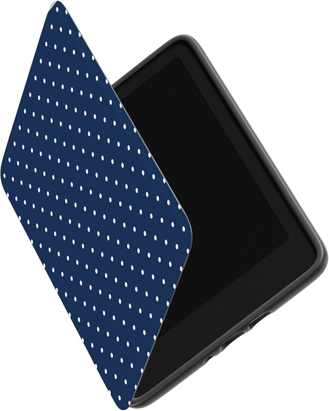 Casely Kindle Case | On the Dot | Navy Polka Dot | Compatible with 7” Kindle Colorsoft and 7” Kindle Paperwhite (12th Gen 2024 Models)