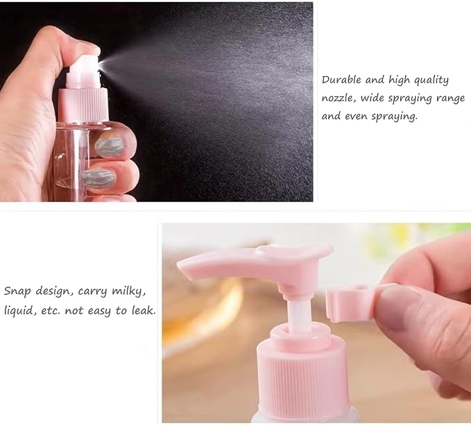 Travel Bottles Set For Toiletries Travel Size Containers Leak Proof Silicone Squeezable Spray Bottles Jars For Women Men, For Shampoo Lotion Body Wash (12pcs 100ml Toiletries Bottles)