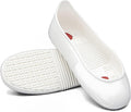 LG01 Crews Crew Guard Fuel oil Resistant (FO) Shoe Covers- CE/ASTM Anti-slip & Waterproof Rubber Overshoes for Work, Non-Slip Safety Protectors for Kitchen/Medical (White, L(US Women 7-8.5 | Men 6-8）)