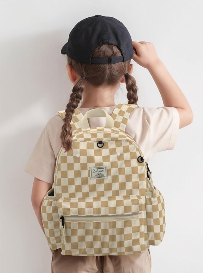 atgark Corduroy Toddler Backpack for Boys 2-5: Preschool Backpack for Boys Girls - Cute Kids Backpack for Boys 13.5" H Fit Folder | Cute Kids Backpack, for Boys, Fit Folder