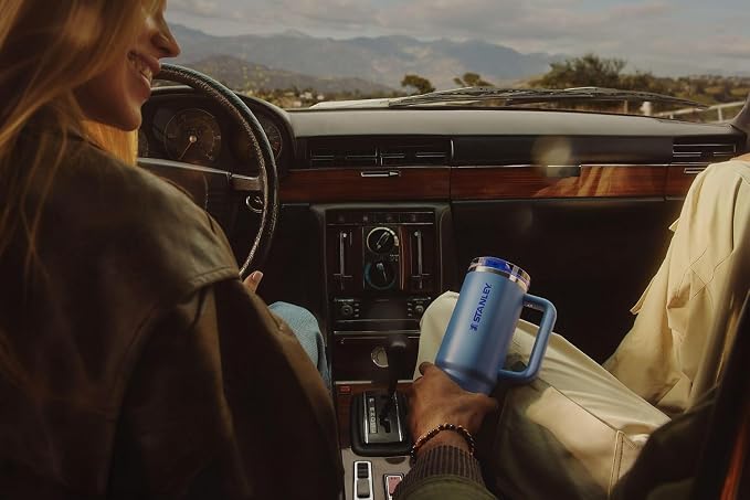 STANLEY Quencher ProTour Flip Straw Tumbler with Leakproof Lid 20 oz | Built-in Straw and Handle | Cup Holder Compatible for Travel | insulated Stainless Steel Cup | BPA-Free | Blue Dream