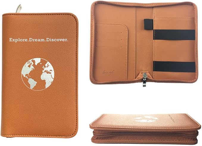 Phone Charging Passport Holder - Travel Wallet with Removable Power Bank holds money, cards, phone, travel docs- RFID Blocking - Compatible with All Phones - Travel Accessories