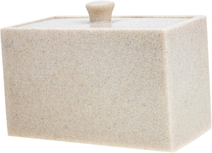 WOONEKY Compartment Cotton Pad Storage Box Detachable Divider for Hair Accessories and Makeup Applicators Compact Organizer for Cotton Swabs and Pads for Bathroom and Vanity Use