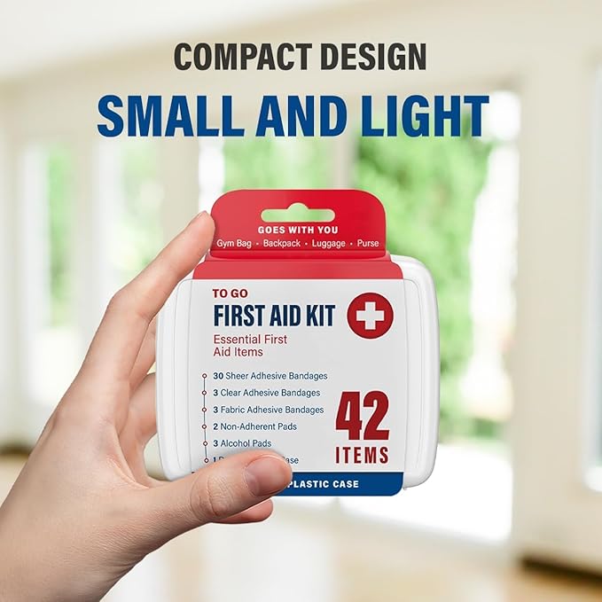 DecorRack 4200 Piece First Aid Kit, 100 Individual Boxes of 42 Items Each, First Aid Kits for Minor Cuts, Scrapes, Travel, Car, Home, Work, Field Trips or Camping (4200pcs, 100 Pack)