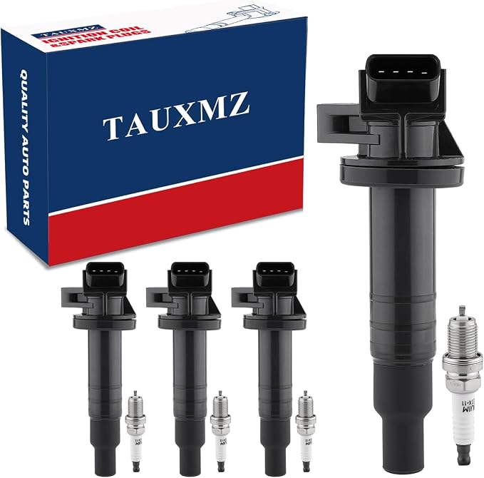 UF247 Ignition Coils and 4503 Spark Plugs Compatible with Toyota -2000-2005 Celica 2000-2008 Corolla 2003-2008 Matrix 2000-2005 MR2 Spyder/with chevy 1999-2002 Prizm 1.8L Replaces# UF315 C1249