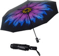 SY COMPACT Travel Umbrella - Windproof Automatic Compact Umbrella for Rain, Lightest 8-Rib, Small, Strong & Portable, Durable Grip, Fits Backpack & Car, Factory Direct (UV Available)