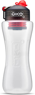 OKO H2O Purification Water Bottle with Advanced Filtration, Portable Water Filter Bottle for Travel, Hiking & On the Go, BPA-Free Reusable Bottle, Long Lasting 100 Gallon Filter, 33.8 Oz