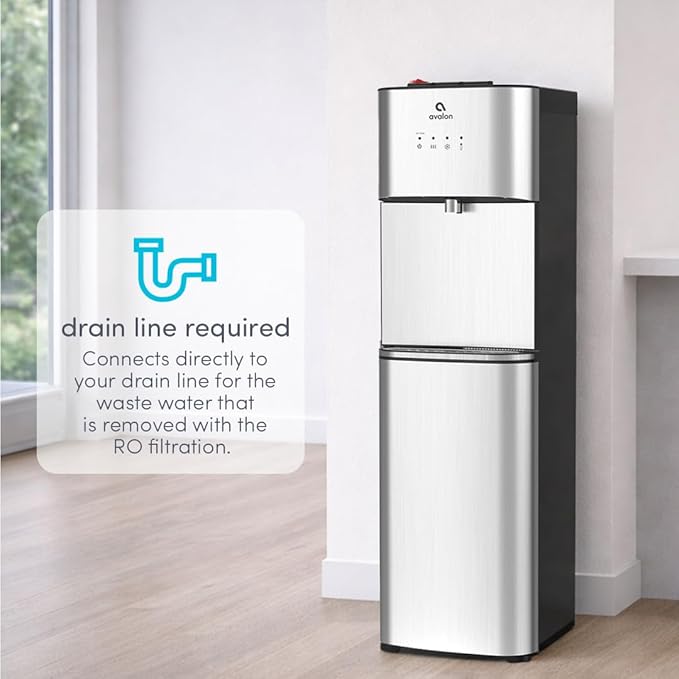 Avalon Self Cleaning Bottleless Water Cooler Water Dispenser - 2 Temperature Settings - Hot & Cold Water, Durable Stainless Steel Cabinet, Reverse Osmosis Filtration- UL Listed