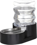 RIZZARI 4L Pet Water Dispenser with Stainless Steel Bowl for Cats | No Filter Required,Leak-Resistant Design,Easy to Refill,Easy to Clean,Stable Anti-Tip Base,Food-Grade Materials