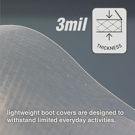 SHARPLEX 3 MIL Elastic Top Protective Boot Cover for Farm Operations, Biosecurity and Barrier Protection, Bag of 50 (25 Pairs), XL, 15.75” Long, 19.68” High