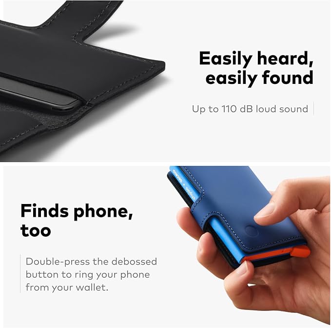 Chipolo x Secrid Trackable Miniwallet, Leather Slim Wallet, incl. Rechargeable Bluetooth Tracker Chipolo Card, Works with Apple Find My or Google’s Find Hub with Call Your Phone & Out of Range Alerts