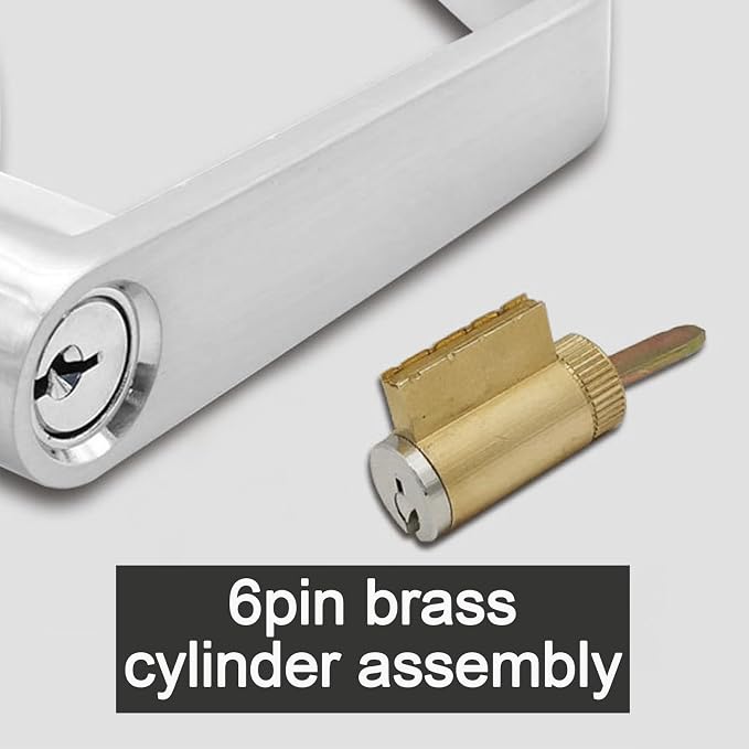 Storeroom Door Handle Heavy Duty Grade 2 Commercial Door Locks, Non-Handed, UL 3 Hour Fire Rated, ADA Compliant, Satin Chrome Finish 26D, 2-3/4''Backset, X-XG-ST-70