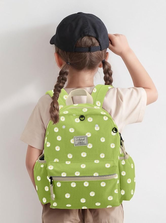Corduroy Toddler Backpack for Boys Girls 2-5: Preschool Backpacks 13.5" H Fit Folder