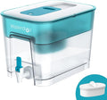 Waterdrop WFD-22B Large Water Filter Dispenser, 40-Cup Water Filter Pitcher, 200-Gallon Long-Life, Reduces Chlorine, PFOA/PFOS and More, BPA Free, Turquoise