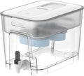 Waterdrop WFD-22W-DF-A Water Filter Dispenser, Alkaline 40-Cup Water Purifier, 2 Built-in Filters, 8X Faster Filtration, 200-Gallon Lifespan, Mineralized Alkaline Water, Reduces Chlorine, White