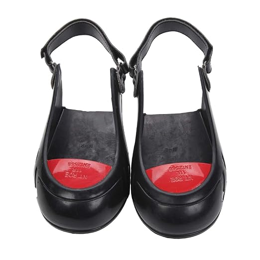 1 Pair Toe Shoe Covers Industrial Overshoes Foot Guard Adjustable Strap Waterproof Alloy Steel Toe Cap Suitable for Visitor Protection Workplac, Size M, as described