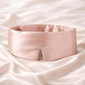 100% Pure Mulberry Silk Sleep Mask – Luxury Ultra Soft Light Blocking Eye Mask with Face-Hugging Fit & Adjustable Strap for Deep Sleep, Travel & Relaxation (Pink)