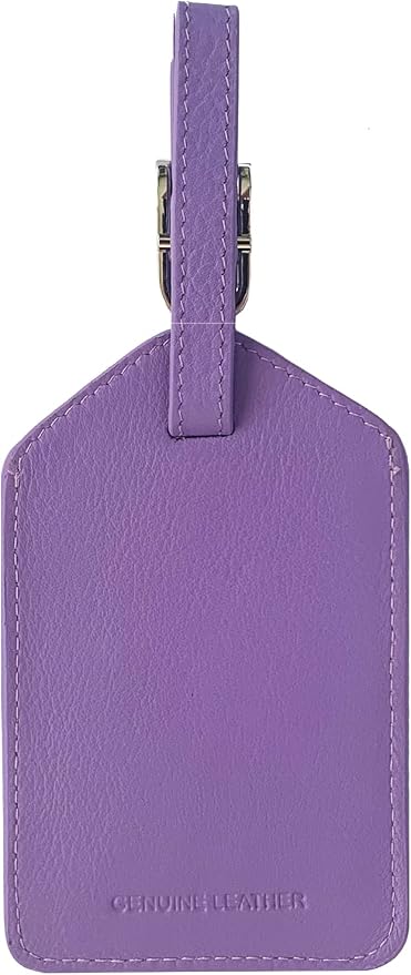 Personalized Monogrammed Leather Luggage Tags - 3 Pack
