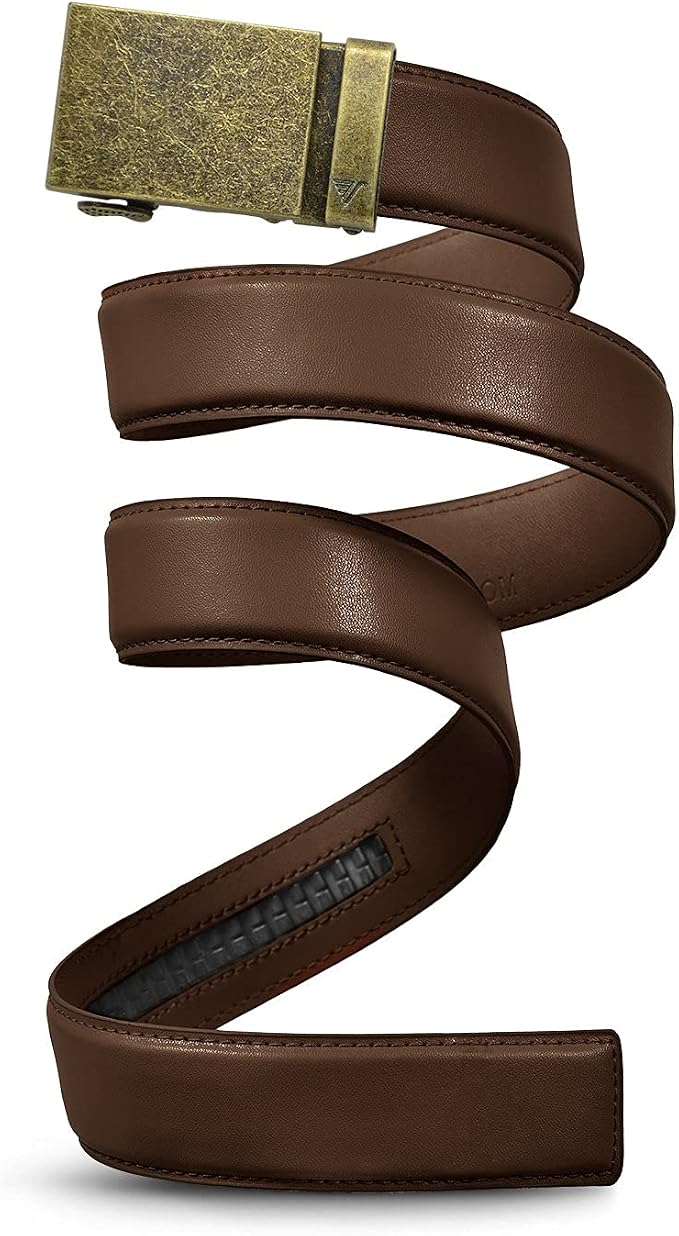 Mission Belt Men's Leather Ratchet Belt, 40mm Metal Collection